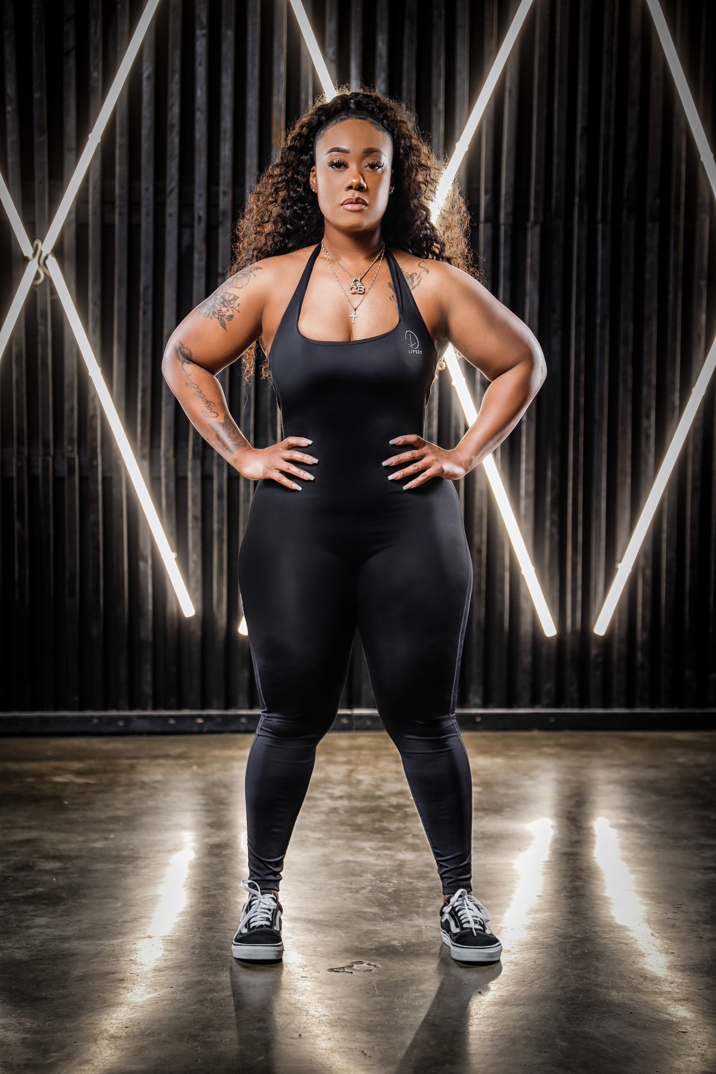 Halter Back Active Jumpsuit